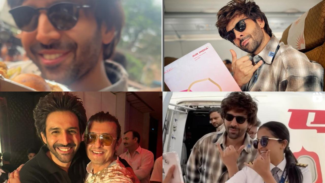 Kartik Aaryan says 'Mike mat ghusa muh mein' to paps, enjoys 'litti chokha' in Patna