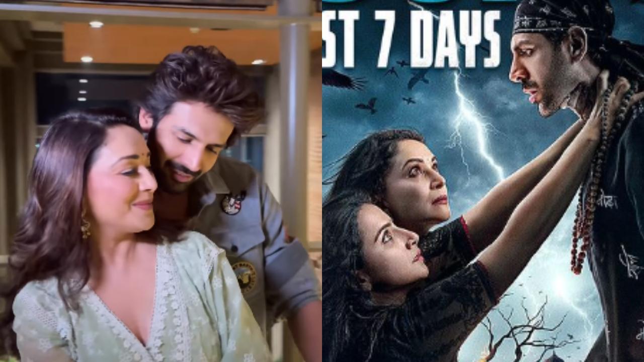 Kartik Aaryan lives his 'dream' dances with Madhuri Dixit to 'Pehla Pehla Pyaar'