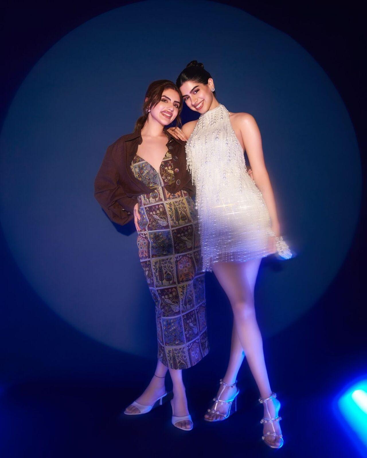 Frill all the way! Khushi shone in this shimmery frill dress that is backless