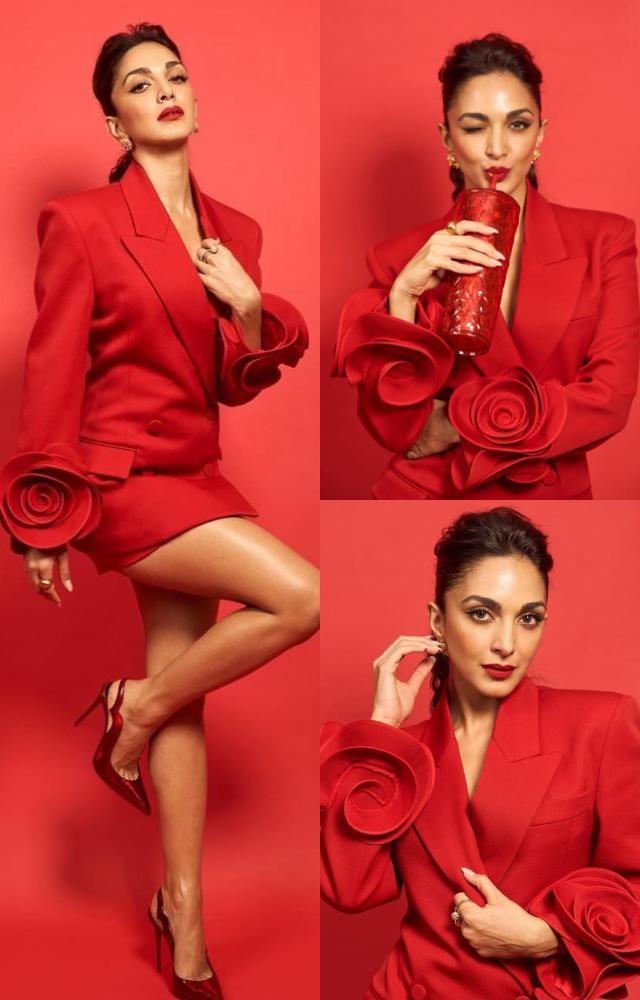 Kiara Advani commands attention in red