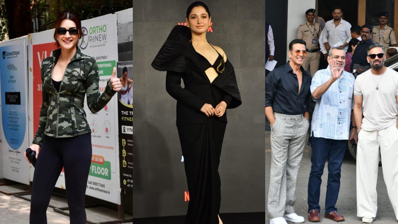 Spotted in the city: Kriti Sanon, Akshay Kumar, Paresh Rawal and others