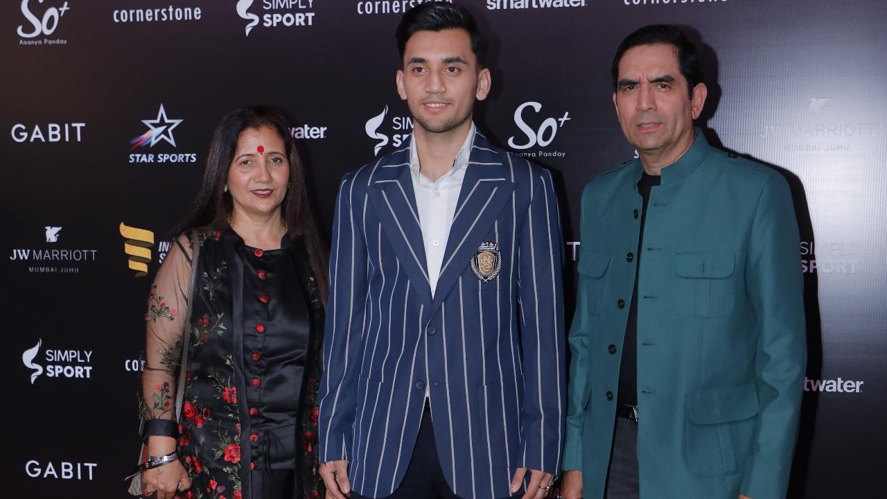 The awards ceremony serves as a powerful platform to spotlight the incredible feats of Indian sportspeople, fostering greater appreciation for their dedication and talent (In frame: Lakshya Sen with parents)