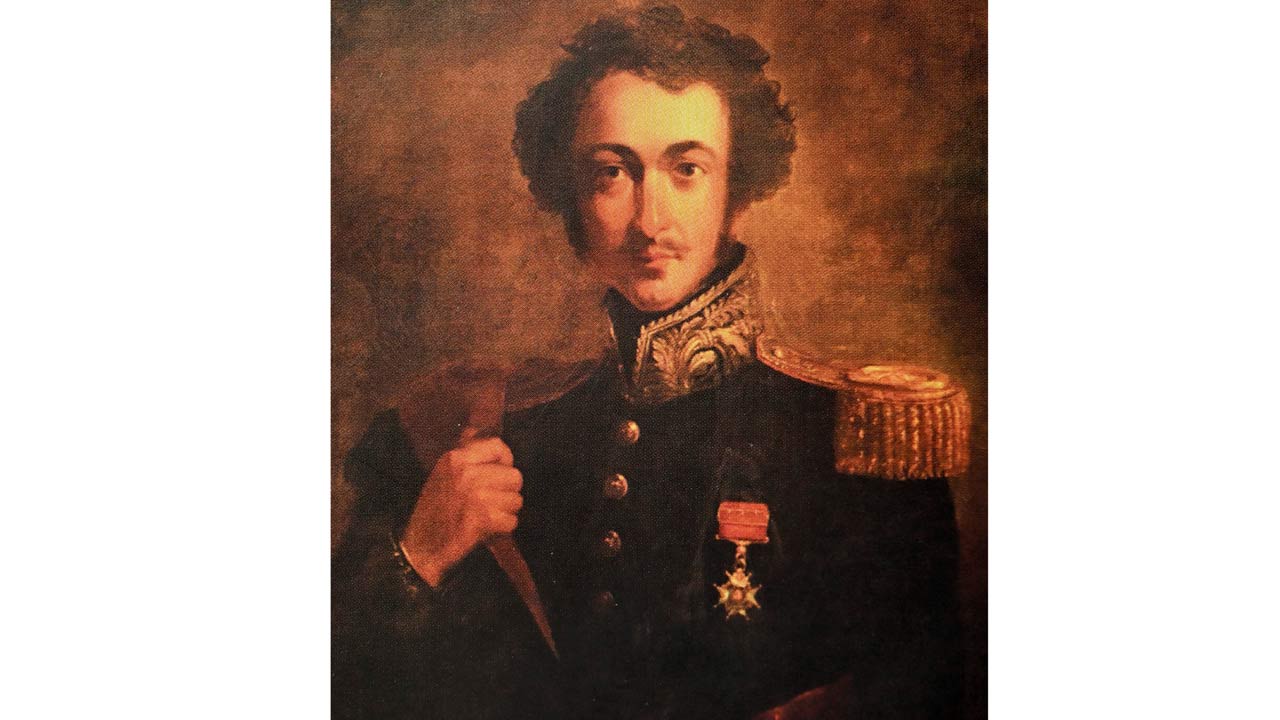 A rare portrait of Sir Alexander Burnes in uniform