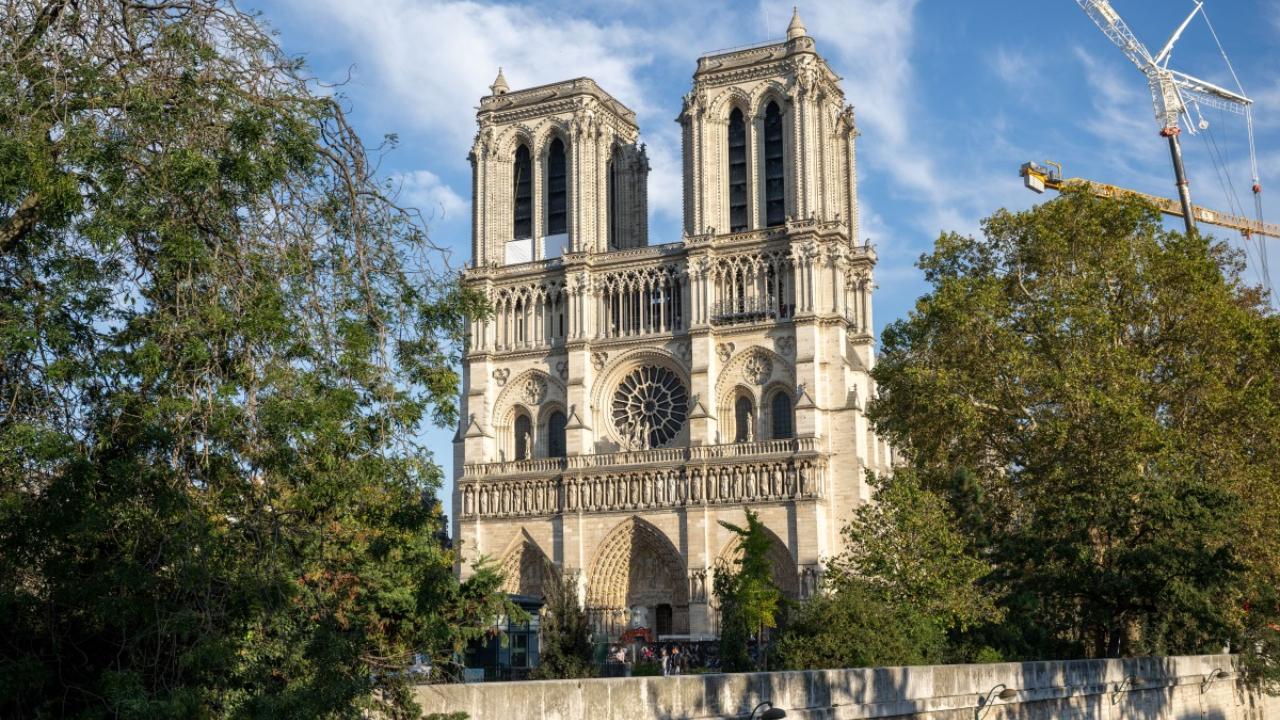 French president Emmanuel Macron offers first glimpse of post-fire Notre Dame