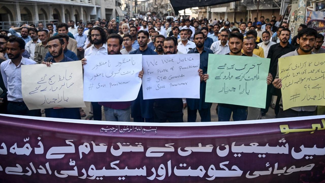 IN PHOTOS: Thousands protest in Pakistan after gunmen kill 43 in Kurram