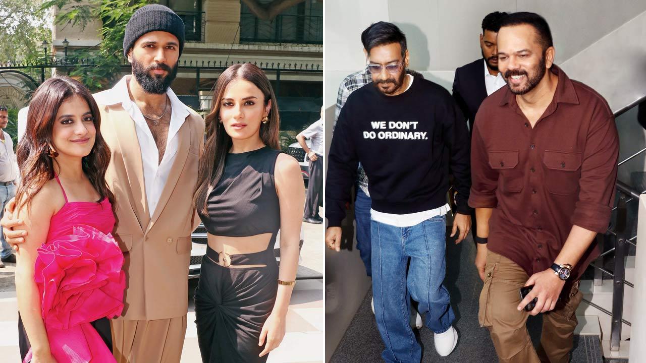 Vijay Deverakonda, Ajay Devgn, Rohit Shetty surprise students at a college fest