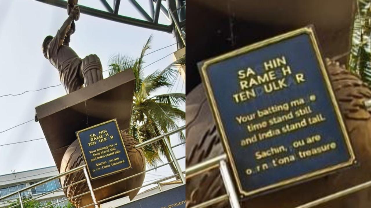 Sachin Tendulkar's life-size statue starts losing letters a year after unveiling