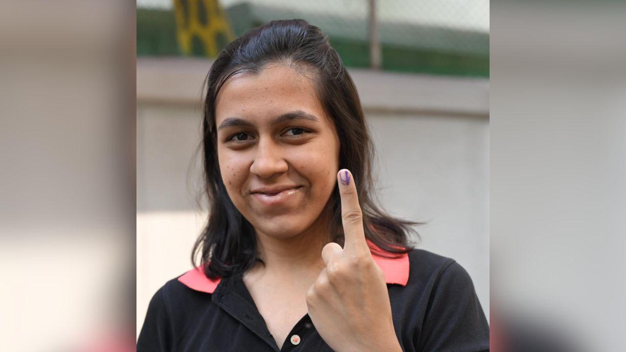 Shivani Hirlekar 22 dadar resident. First time voter. Age 22. (Pic courtesy: Kirti Surve Parade)