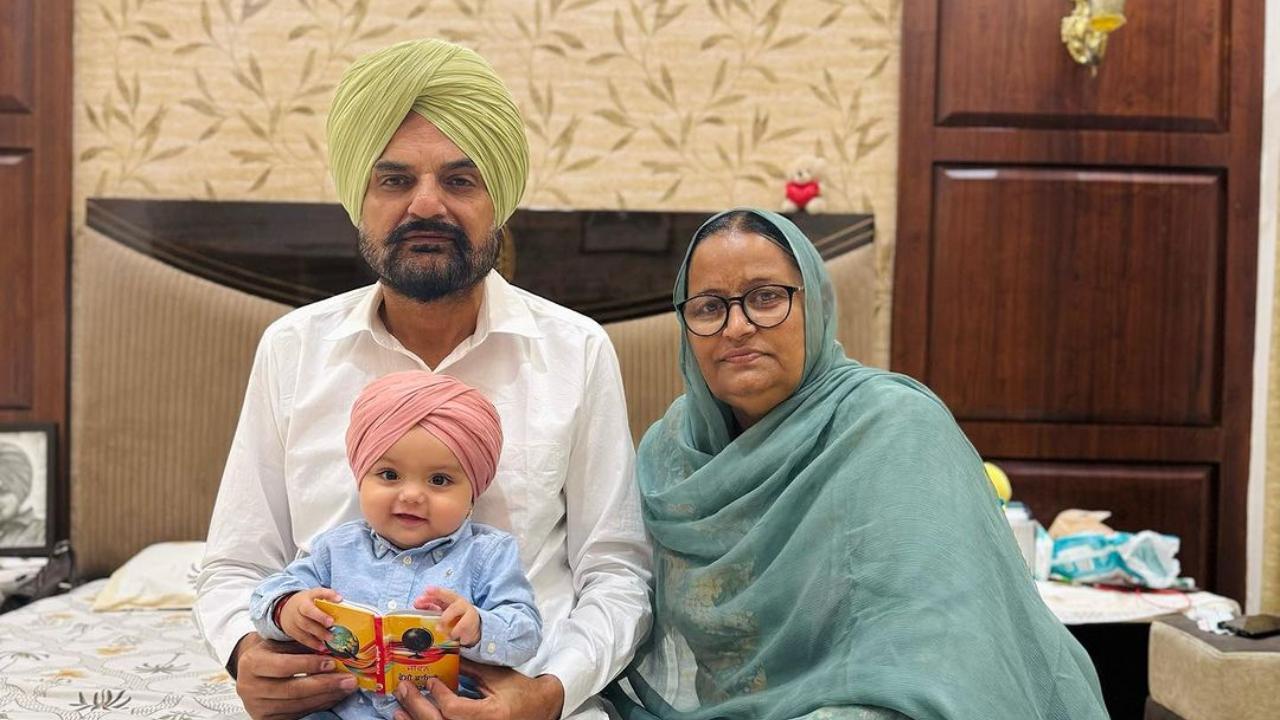 Sidhu Moosewala's parents reveal face of his baby brother Shubhdeep, see pic