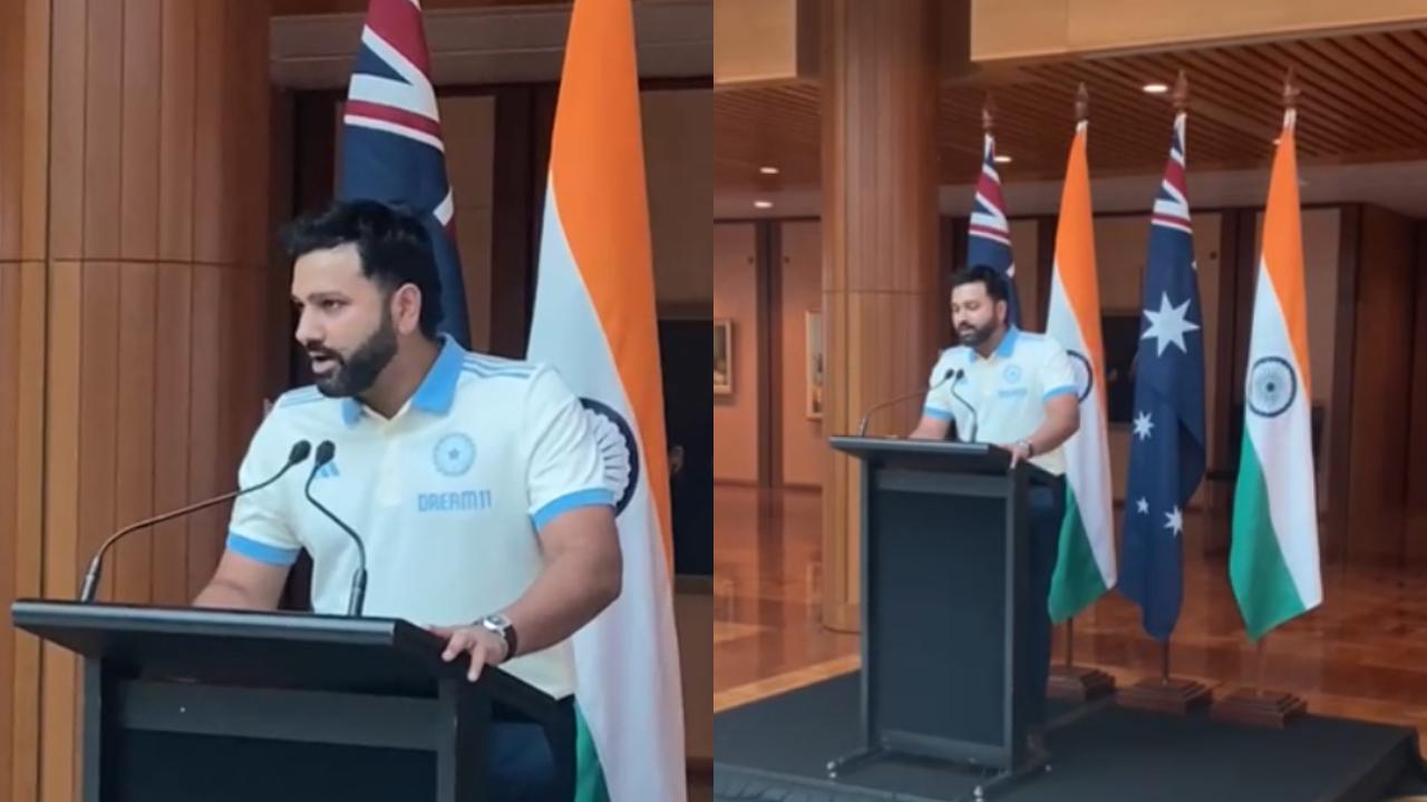 Team India skipper Rohit Sharma gave a speech in the Parliament during the meeting with the Australian Prime Minister
