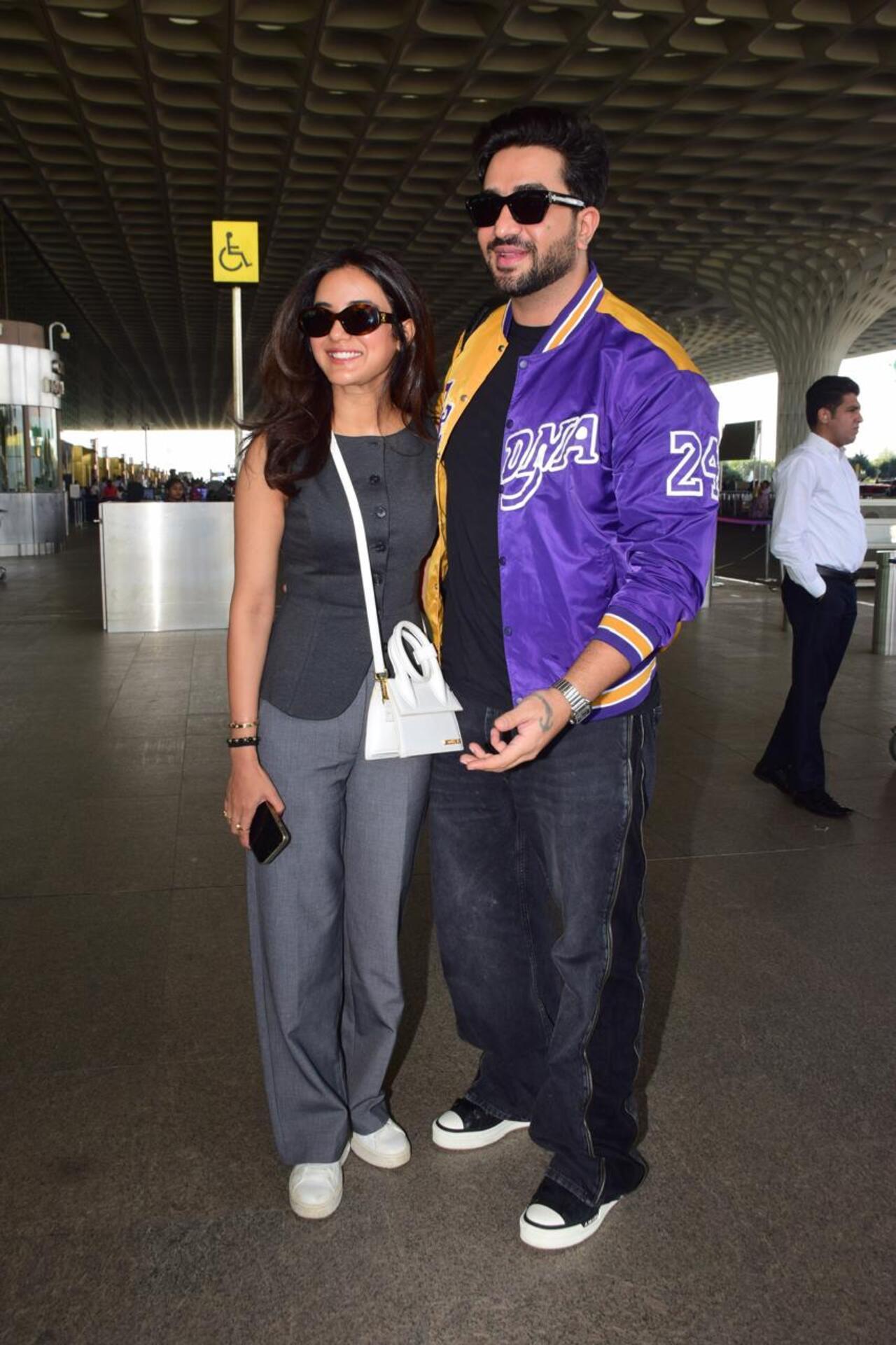 Aly Goni and Jasmin Bhasin spread some cheers at the airport with their infectious energy