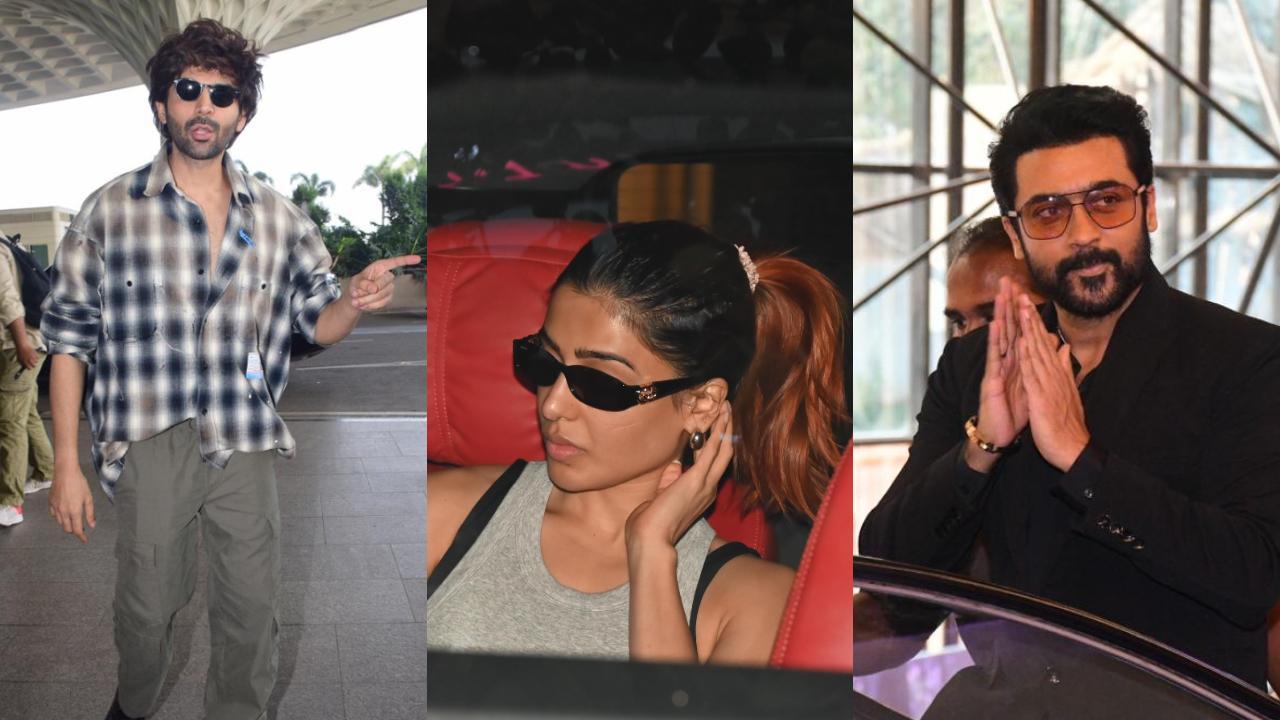 Spotted in the city: Kartik Aaryan, Samantha Ruth Prabhu, Suriya and others
