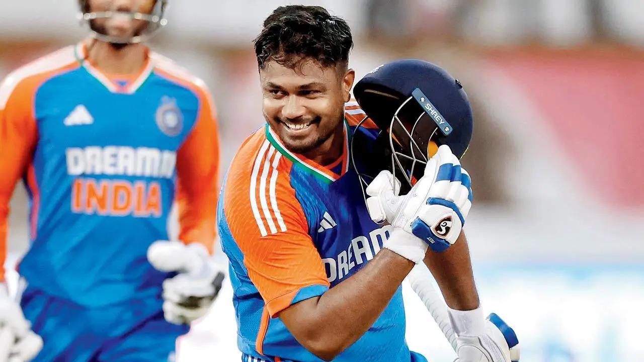 The most recent and celebrated record of Sanju Samson came in the shortest format of the game. In the ongoing T20I series against South Africa, the right-hander registered a fiery ton in the first match. This marked him as the first-ever Indian batsman to smash two consecutive centuries in T20Is. His previous century came against Bangladesh