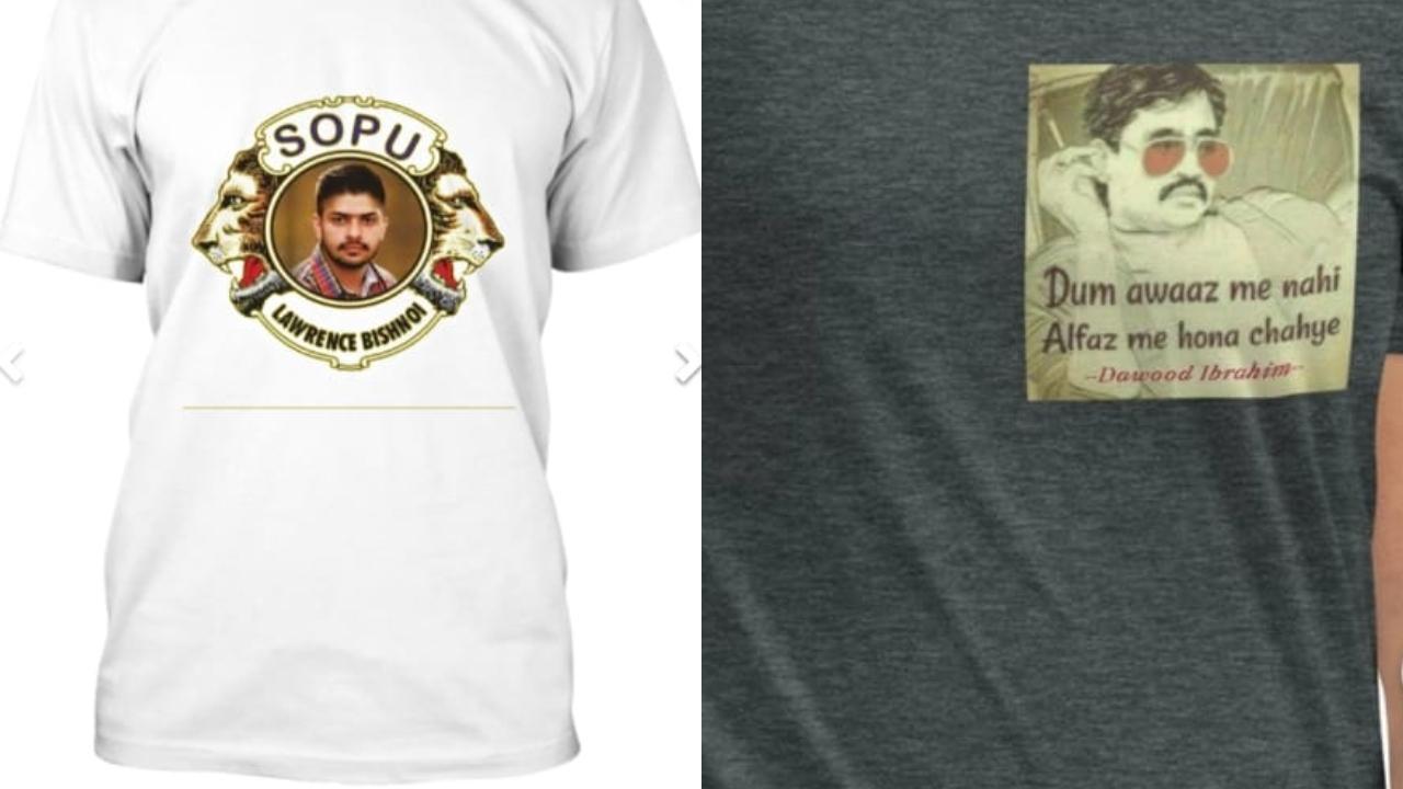 Maharashtra cops book e-commerce websites for selling Lawrence Bishnoi, Dawood Ibrahim T-shirts