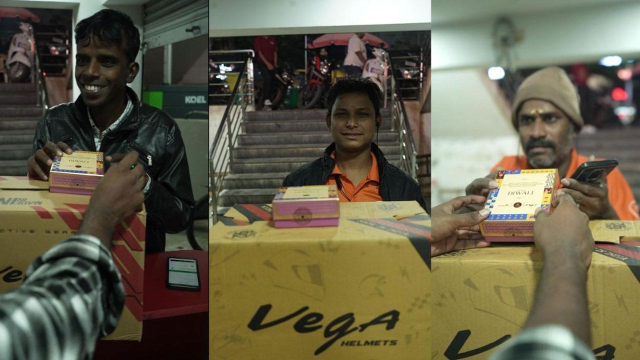Helmet Distribution Campaign for Delivery Partners by Vega X AOB X Possibilitea