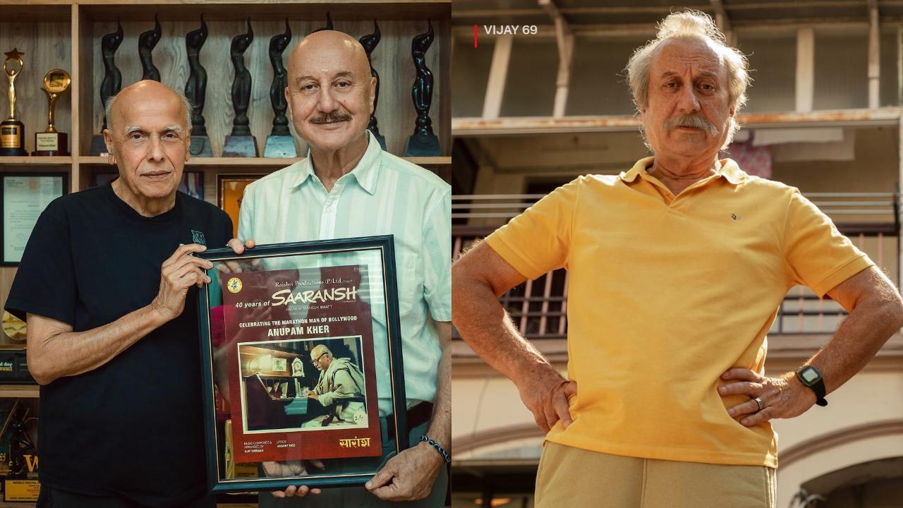 Mahesh Bhatt gives special gift to Anupam Kher on 'Vijay 69' release day