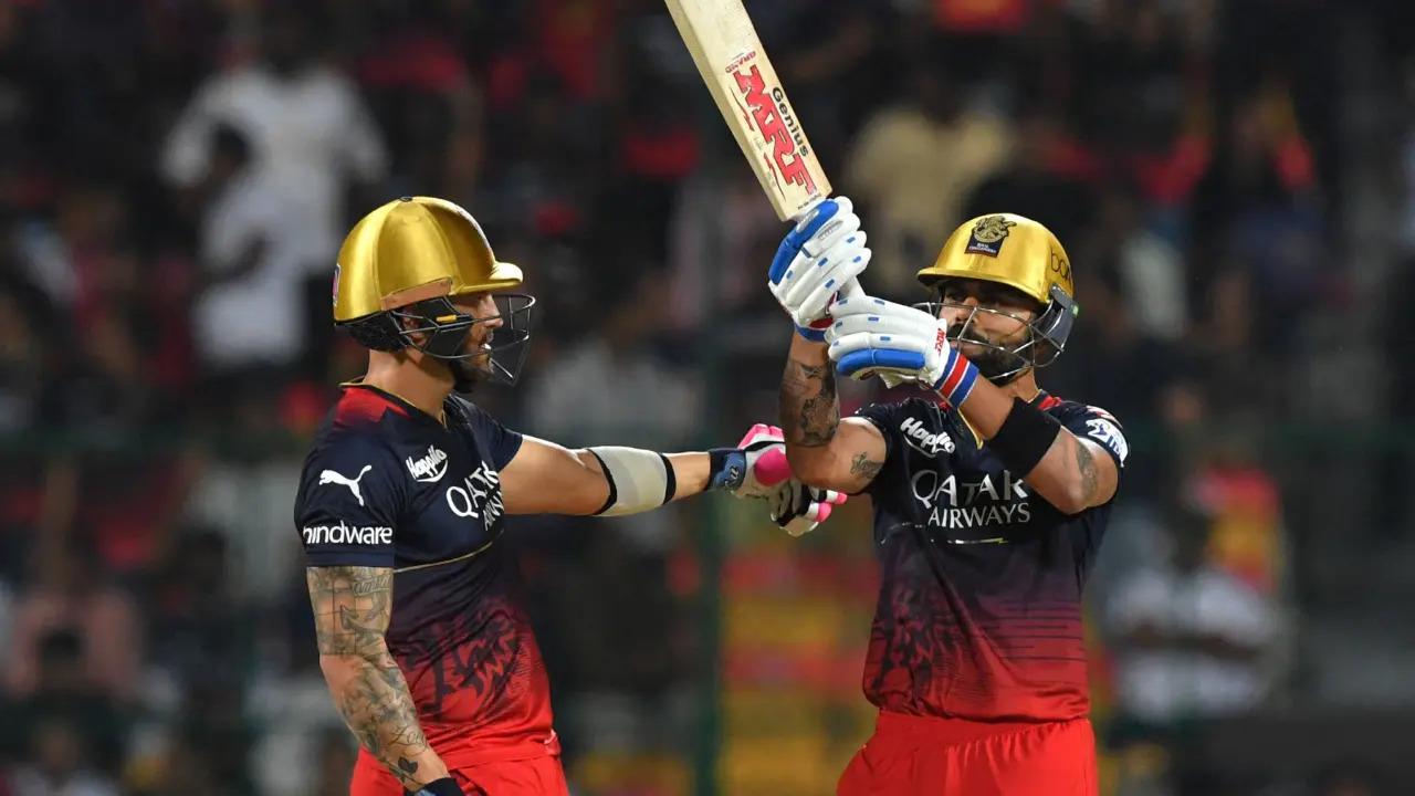 IPL 2023, RCB vs MI
In the rivalry of RCB and MI in M. Chinnaswamy Stadium, Mumbai Indians scored 171 runs in 20 overs. Having needed to chase 172 runs, RCB openers Kohli and Faf du Plessis showcased their skills with the willow. The Indian yet again stayed unbeaten on 82 runs. His 82-run knock came in 49 balls including 6 fours and 5 sixes. Riding on his and du Plessis' knocks, the hosts won the match by eight wickets against the 