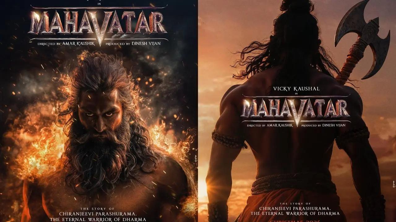Vicky Kaushal will portray the Chiranjeevi sage Parashurama in Dinesh Vijan's next film, 'Mahavatar'. Makers revealed the first look of the actor on Instagram today. Read full story here