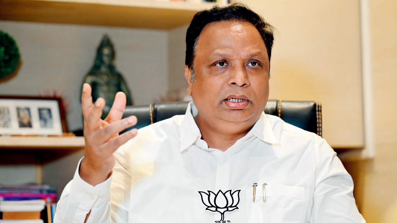 Bandra West MLA and BJP candidate Ashish Shelar. Pics/Satej Shinde