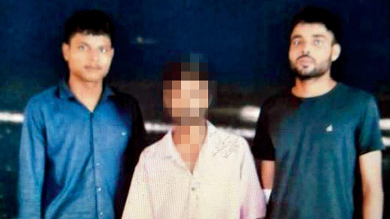 An undated picture of the three accused at Juhu Beach