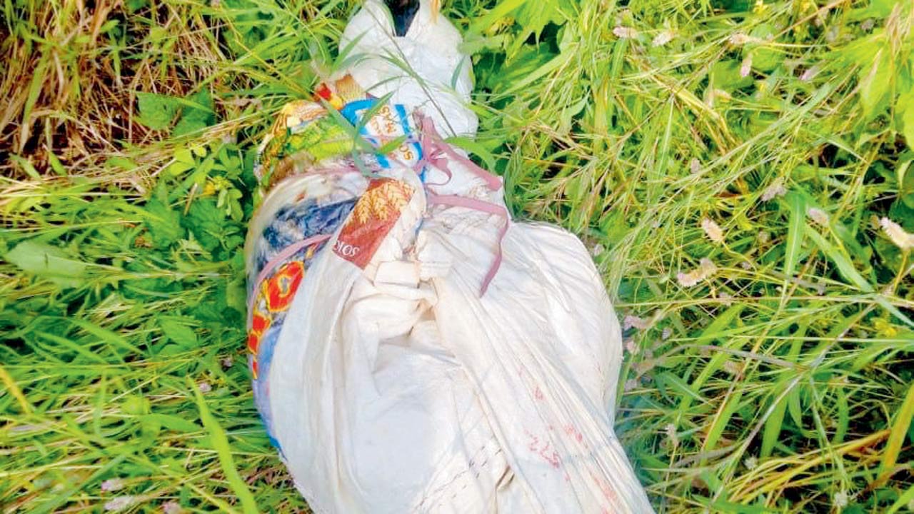 The body was found in a plastic sack near Dhrol Chargaon Road