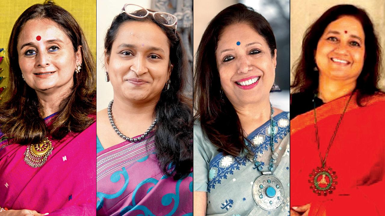 (From left) Mrs Amrita Somaiya- Festival Chair; Dr Yamini Shah- Programme Coordinator; Usha Venkatraman- Festival Director; Hema Subramanian- Programme Curator Ghost Stories at Gaatha; Performers at Gaatha’s first edition in 2023