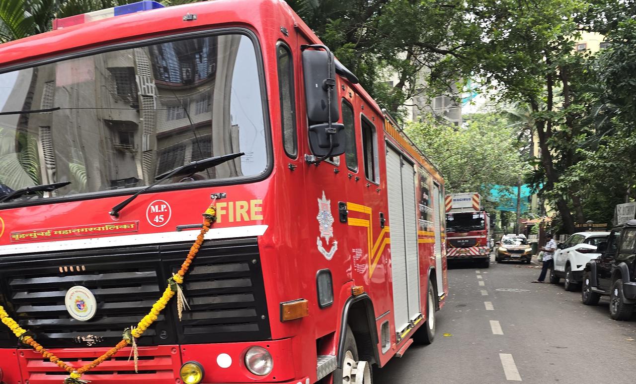 The blaze was doused at around 9 am, a fire brigade official said