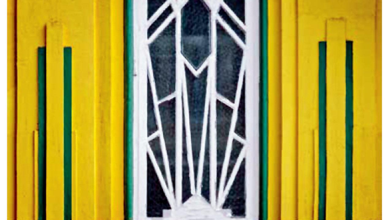 Bold, geometric patterns were popularly used in buildings