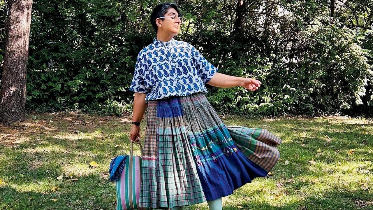 Arti Sandhu in a boxy, breathable fit