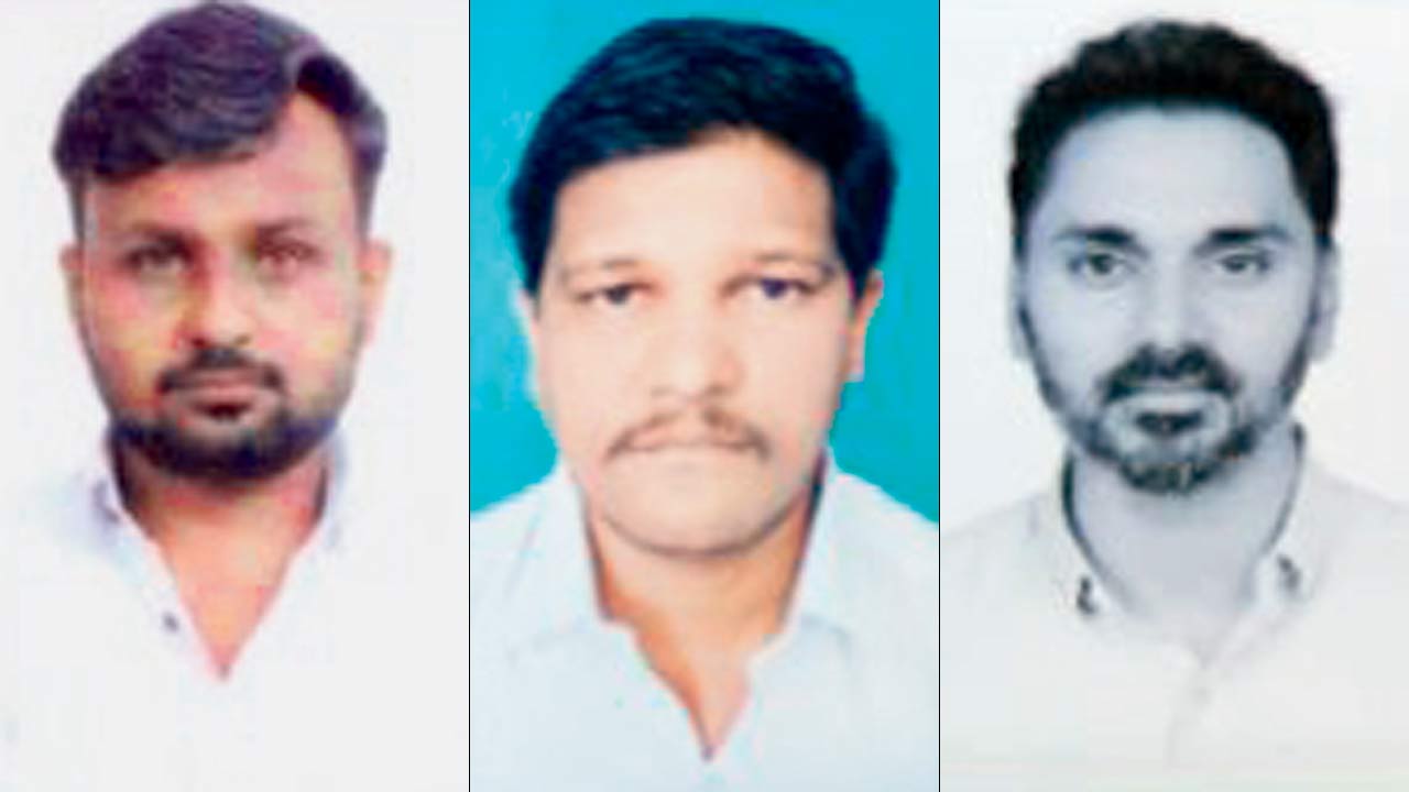 (Left) NCP-SP leader Rohit Pawar’s namesake contesting polls (middle) Yogesh Kadam, Indepndent, contesting polls (right) Yogesh Kadam of Shiv Sena
