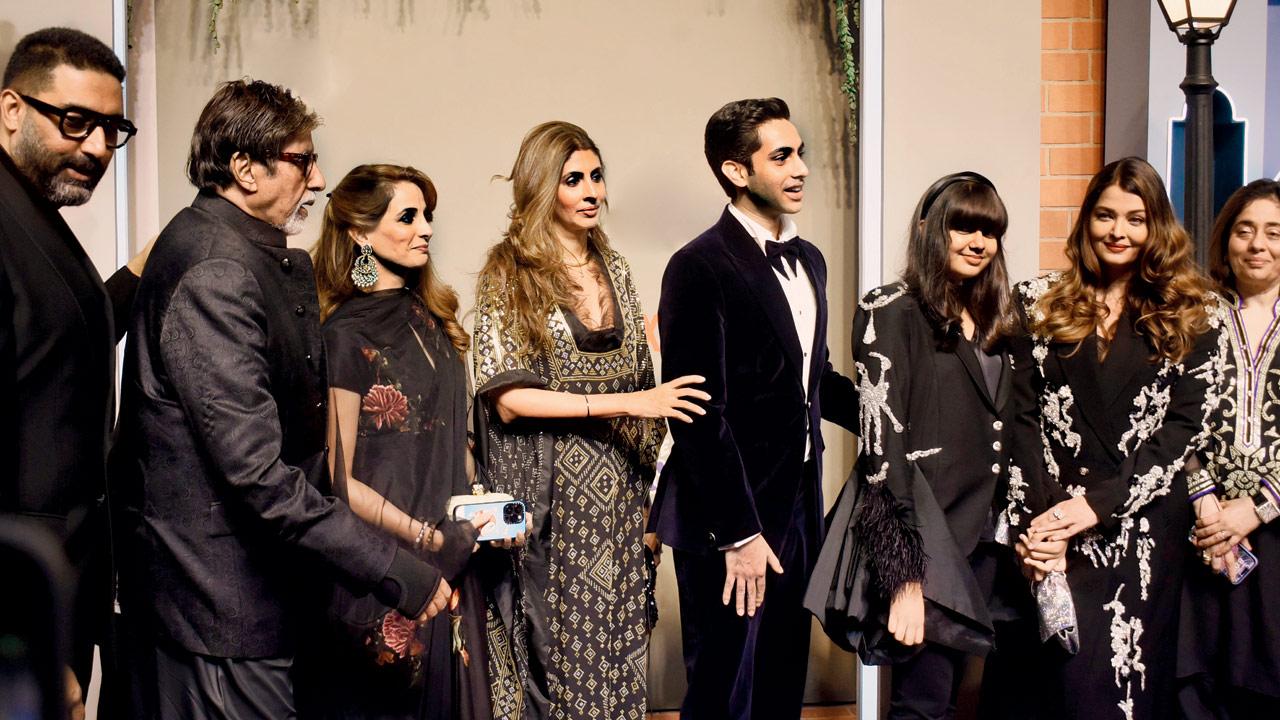 The Bachchan family at a film premiere. FILE PIC