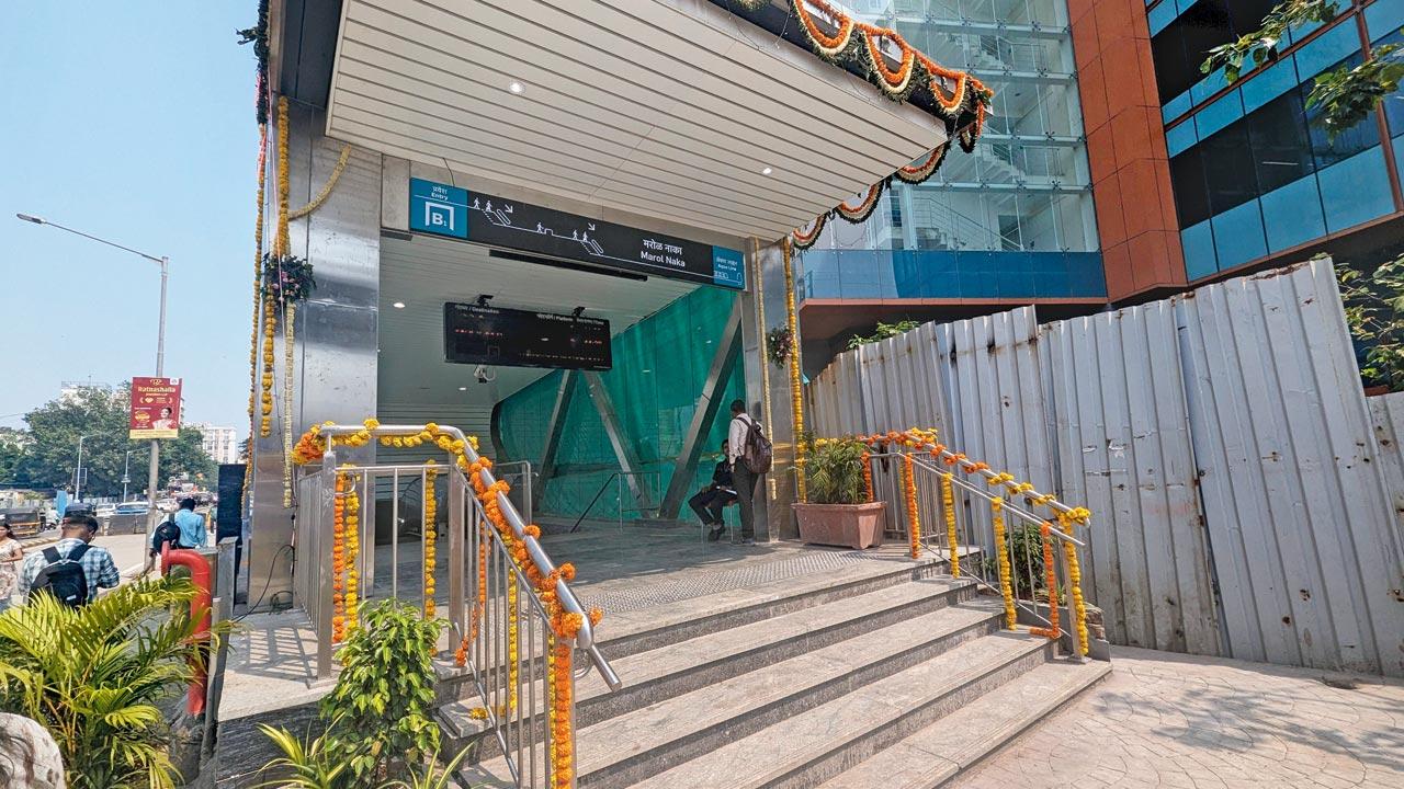 Marol Naka station has four entries/exits