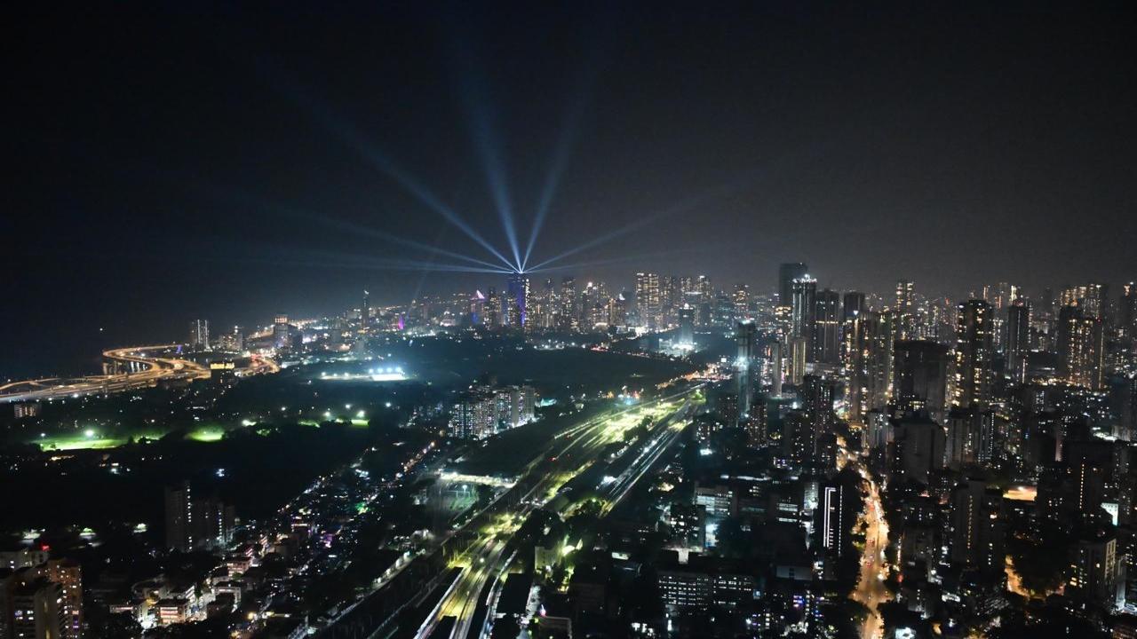 Almost every home is lit up with colourful lights and lanterns