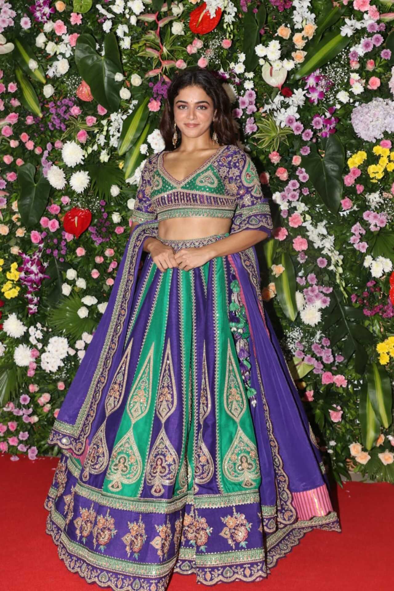 Wamiqa Gabbi stunned in the multi-colour lehenga with minimal make-up for the evening