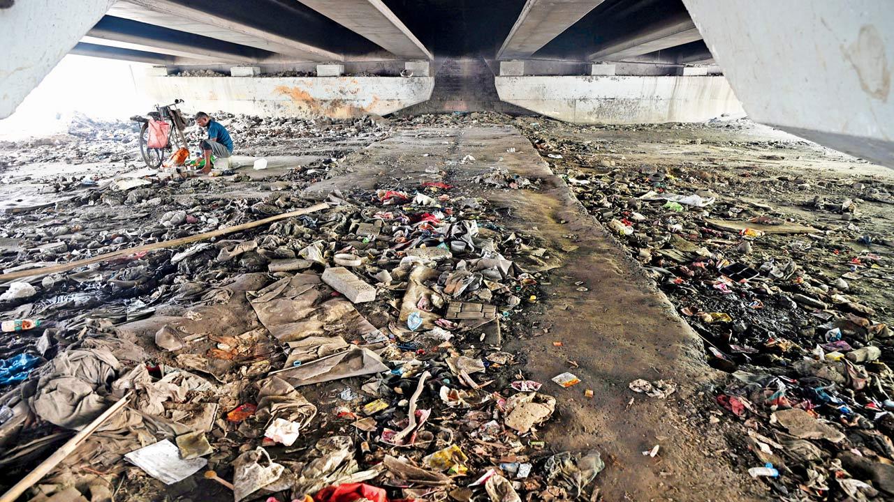Unsanitary conditions prevail at this spot. Pics/Nimesh Dave
