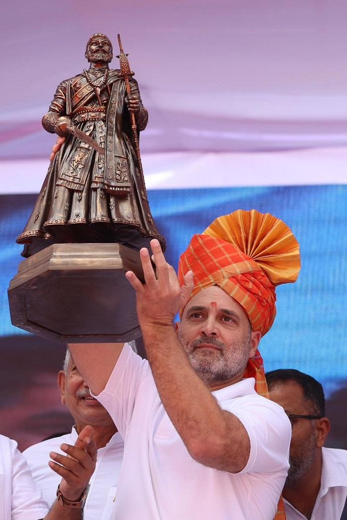 He also alleged that Shivaji Maharaj's statue collapsed in Sindhudurg district of Maharashtra as the intentions and ideology of those in power were wrong