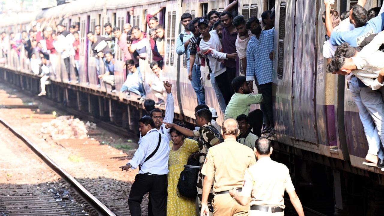 The woman was successfully pulled out of the tracks