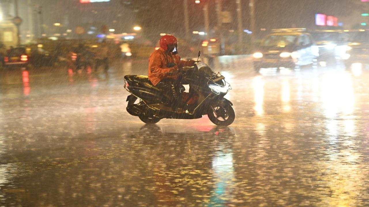 Most parts of eastern and western suburbs have received light to moderate showers