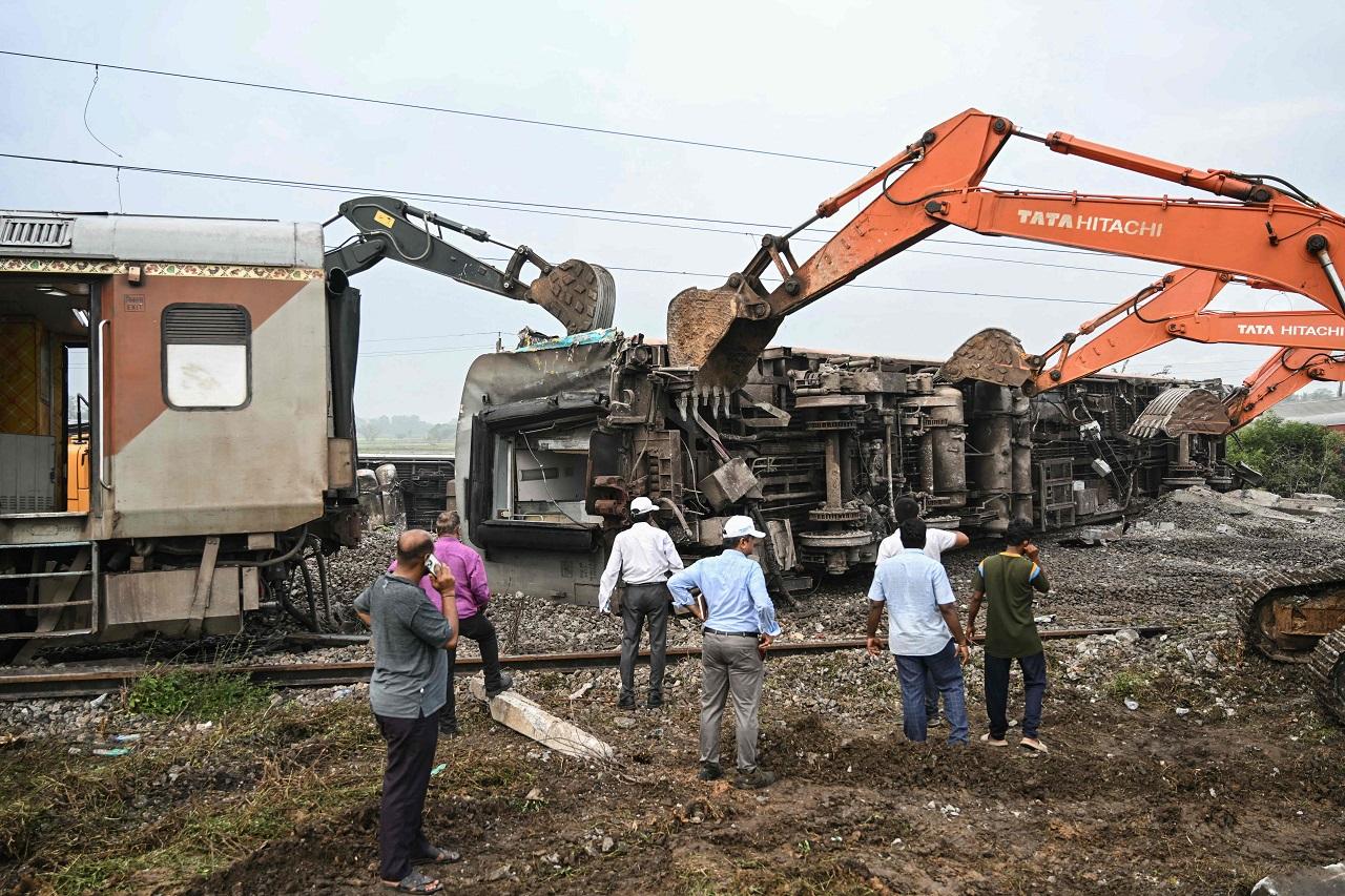 A high-level enquiry has been ordered into the incident, and at present the work to restore the track at the accident spot was going on in full swing, the railway authorities said