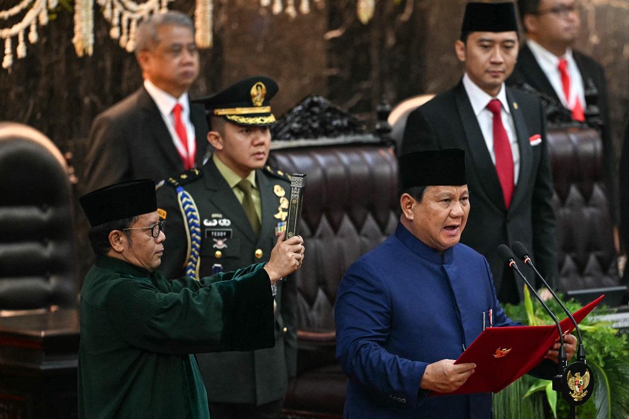 Subianto became the eighth president of Southeast Asia's largest economy on Sunday