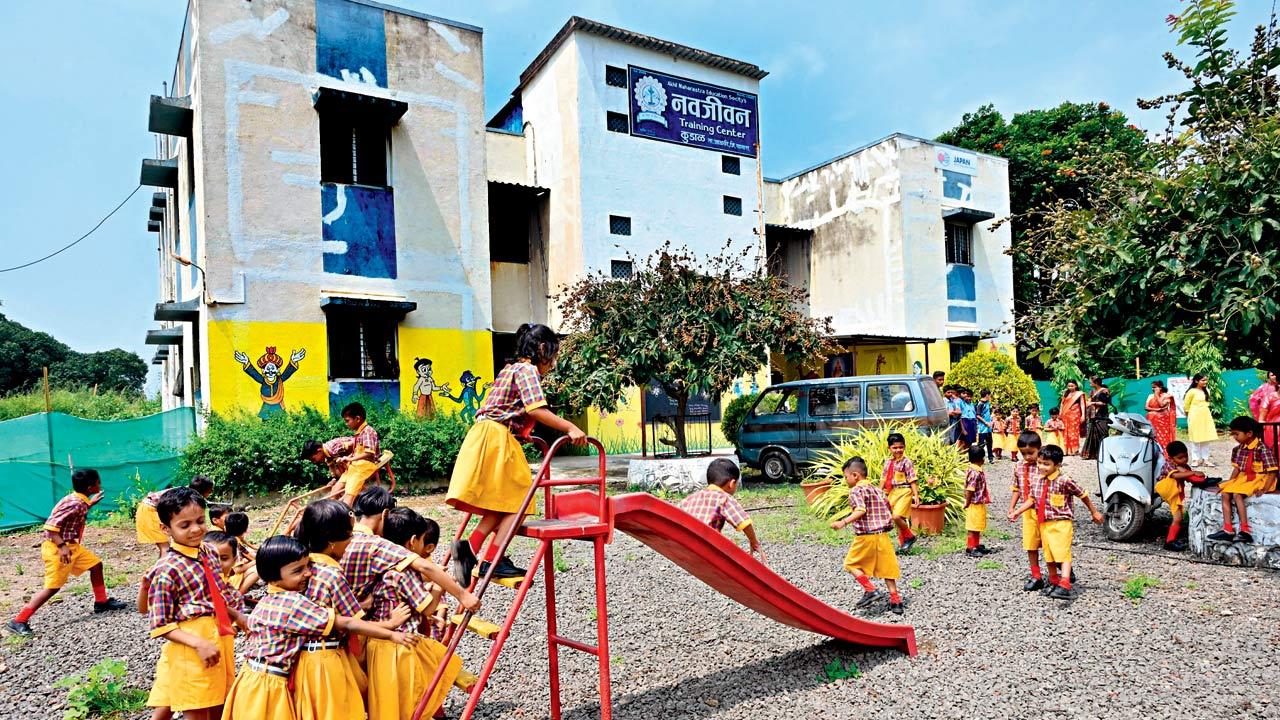 Navjeevan Vidyalaya currently only has classes up to Standard 4, but students and parents in the neighbouring villages hope this will expand to Standard 12. Pics/Nimesh Dave