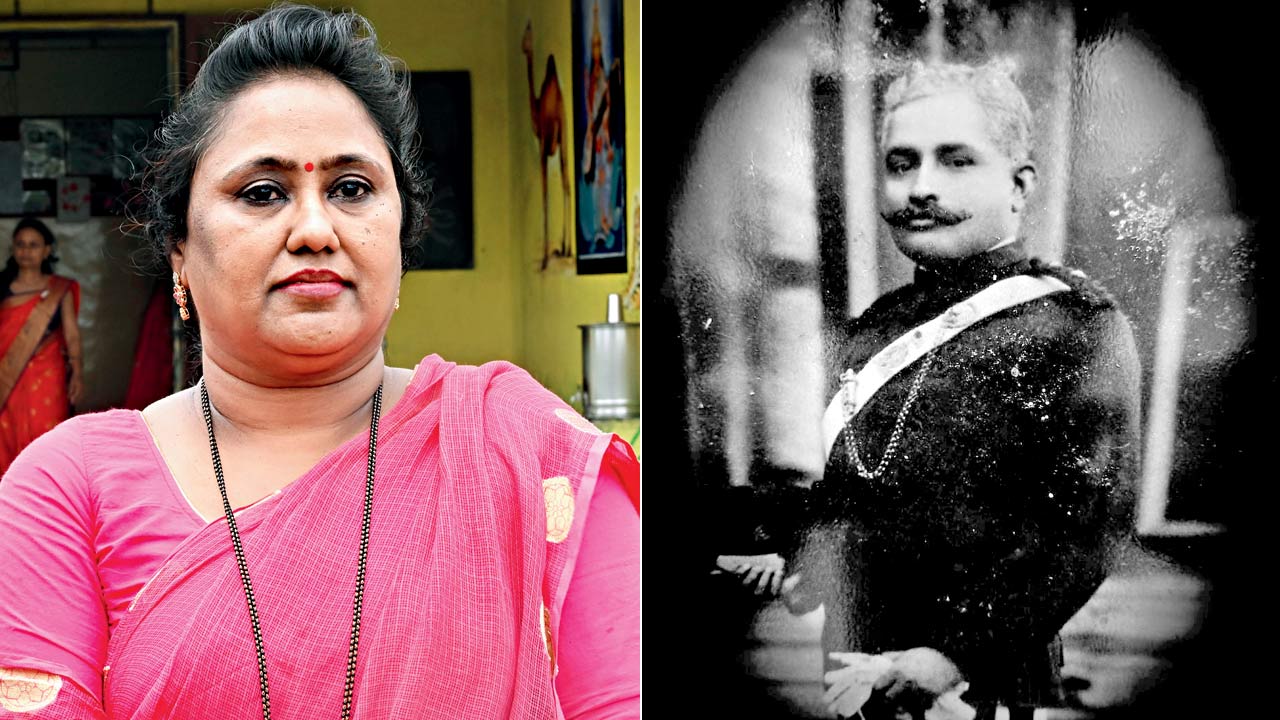 Rohini Nimbalkar, school founder; (right) Rohini Nimbalkar founded the  school to fulfil the wishes of her  great-grandfather Barrister Nanansaheb Sidram Shinde