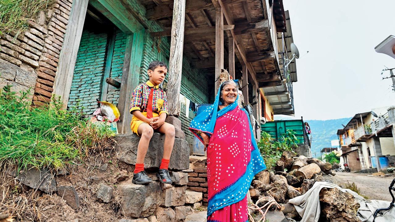 Seven-year-old Sourya Parmane and his grandmother Taramati are grateful that he can continue to wear the Navjeevn Vidyalaya uniform and attend classes, despite them not being able to afford the fees