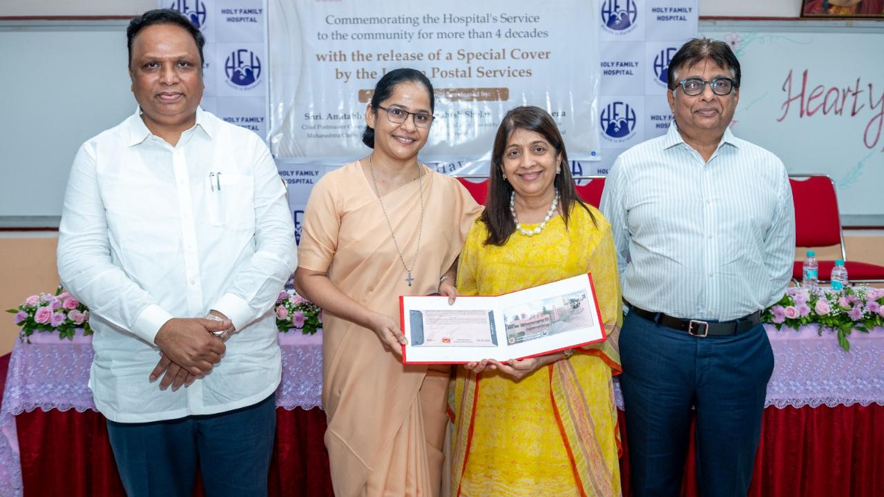 The special cover stamp was released by Chief Postmaster General (CPMG), Maharashtra Circle, India Post, Amitabh Singh, advocate Ashish Shelar, and Dr. (Sr) Beena.