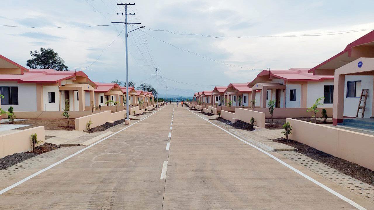 The newly constructed houses for the survivors