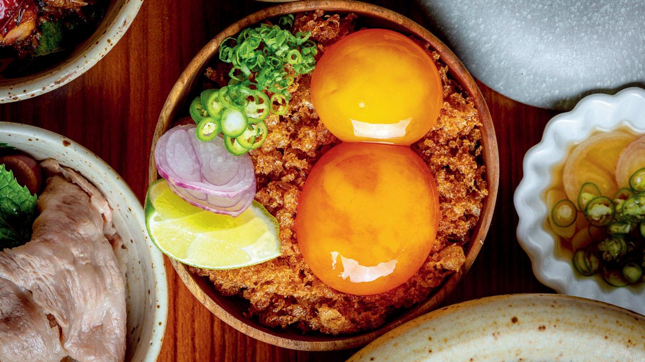 Kai dao with pickled yolks