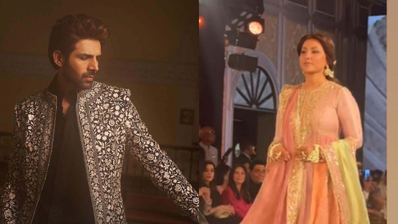 Watch! Kartik Aaryan saves Hina Khan from falling on the ramp at Namo Bharat event
