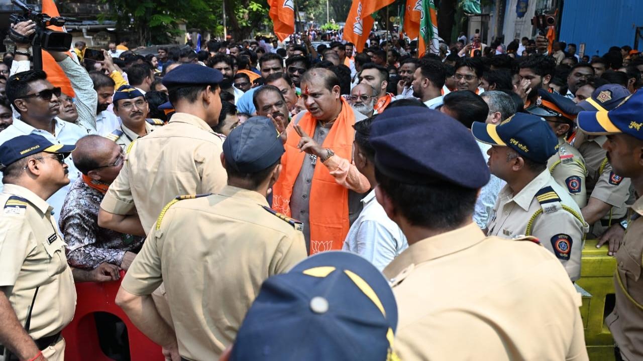A large number of police personnel had been deployed at the centre where Kotecha filed his nomination