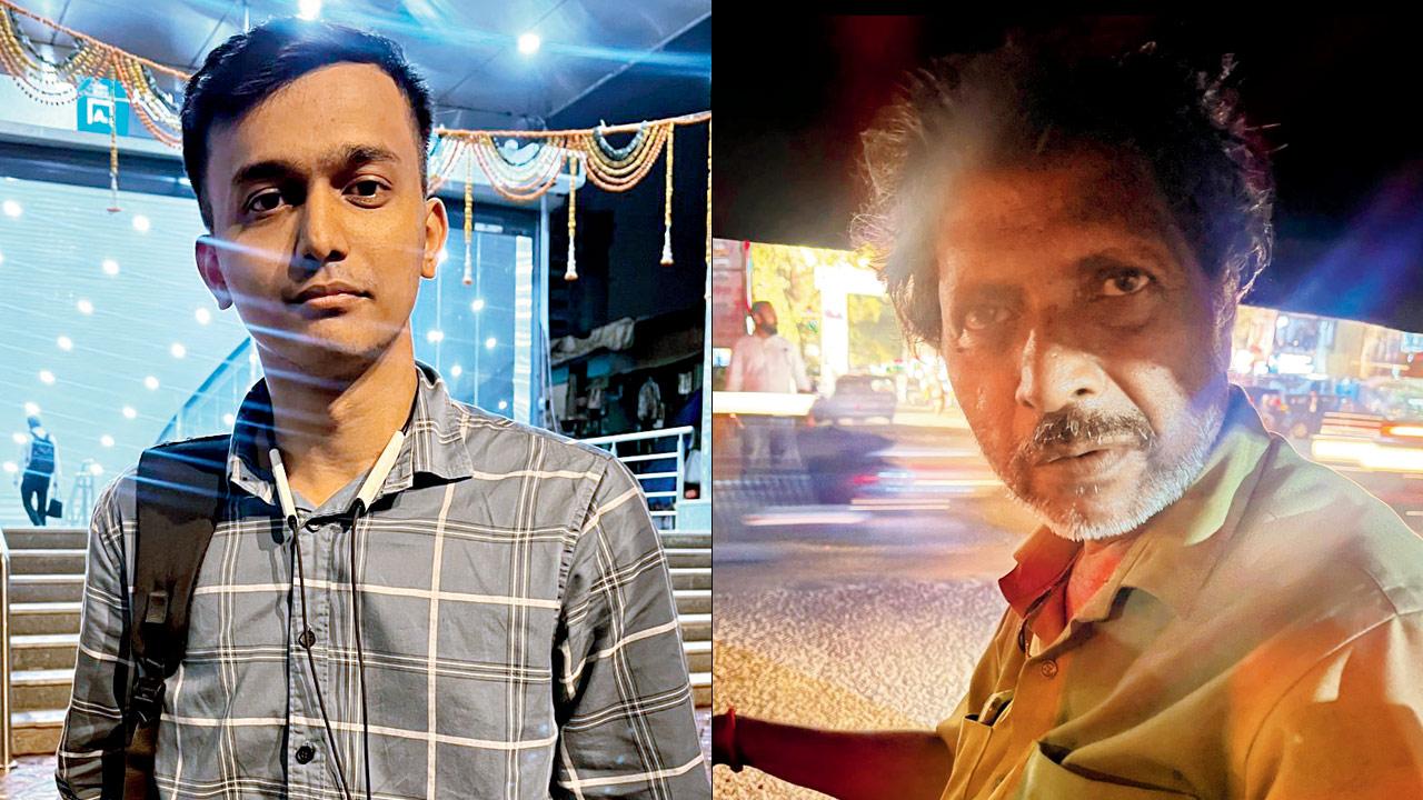 Fairoz Logde, IT professional working for a Marol-based company (right) Auto driver Ram Kumar Gupta