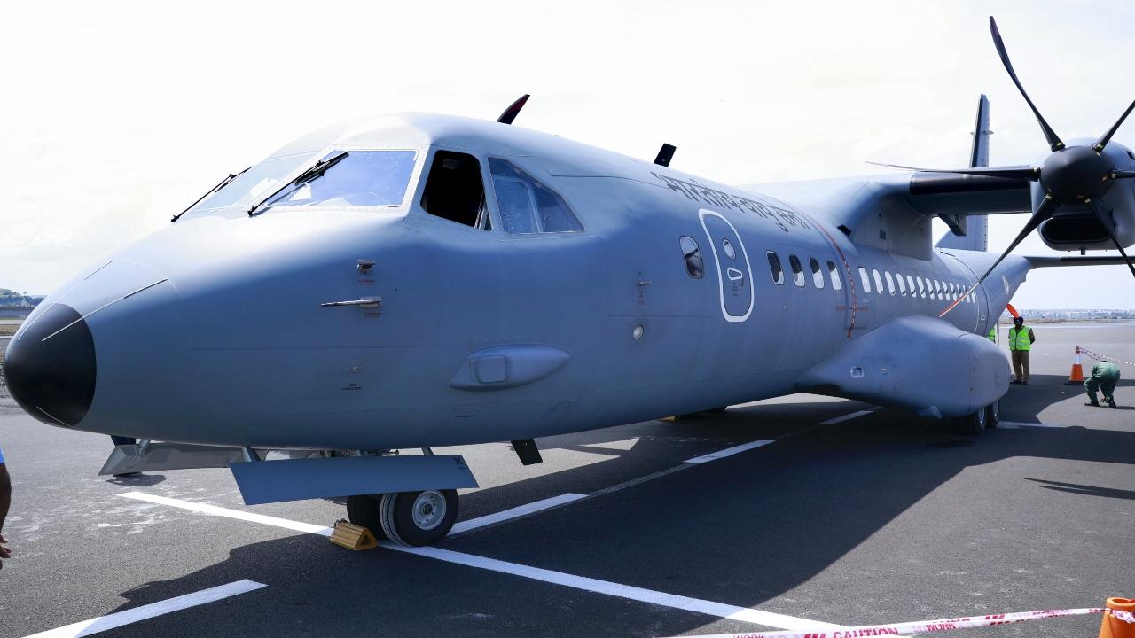 The transport carrier C295 landed at the Southern runway 26 at 12.14 pm, according to the airport operator, marking a significant milestone
